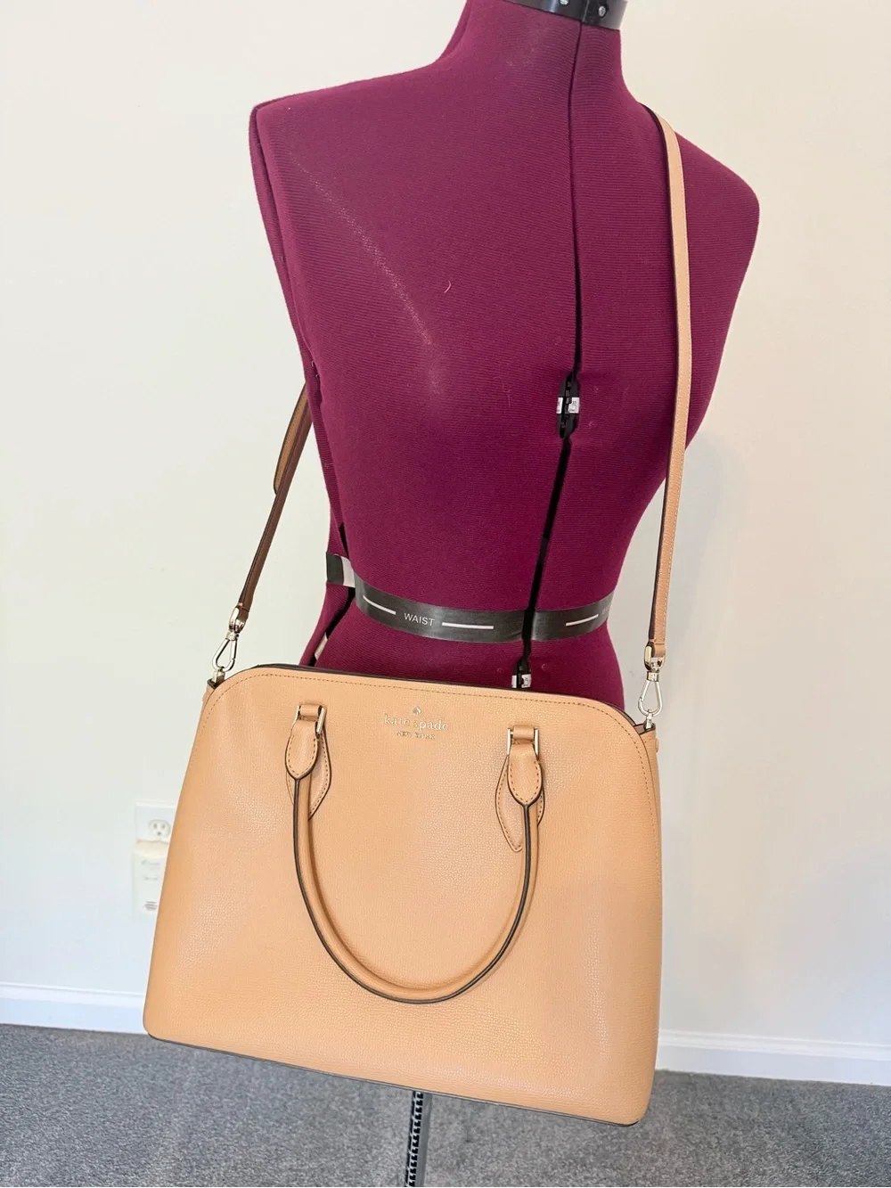 Kate Spade Pebbled Leather Darcy Tote - Tan